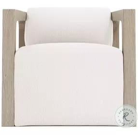 Leilani Sea Oat And Cream Outdoor Swivel Chair