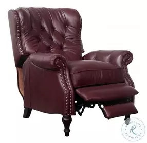 Kendall Shoreham Wine Leather Recliner