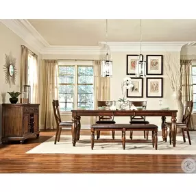 Kingston Brushed Rasin Extendable Dining Table