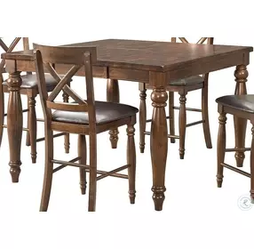 Kingston Brushed Rasin Gathering Extendable Dining Room Set