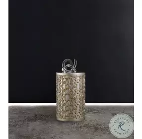 Carmella Silver And Gold Drum Table