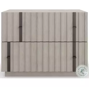 Clancy Fossil And Matte Black Large Nightstand