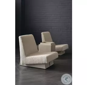 Bindi Fossil And Taupe Leather Side Table