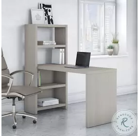 Echo Gray Sand 56" Bookcase Desk