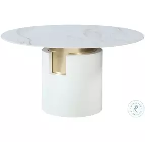 Kiana Matte White Dining Room Set with Judy Side Chair Set of 2