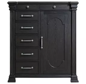 Paterson Black 7 Drawer Door Chest