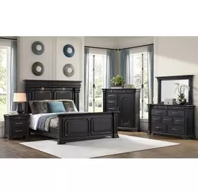 Paterson Black 7 Drawer Door Chest