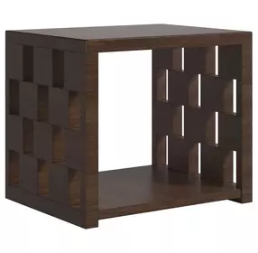 Verge Handcrafted Walnut Rectangular End Table