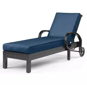 Monterey Spectrum Indigo 78" Outdoor Chaise Lounge with Self Welt