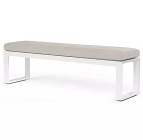 Newport Canvas Natural Upholstered Outdoor Dining Bench