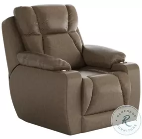 Challenger Passion Taupe Power Headrest Wall Hugger Big Mans Recliner