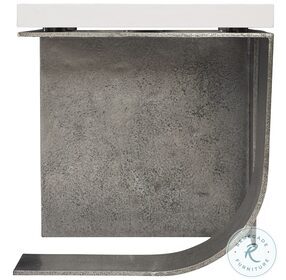 Catalina White Plaster And Graphite Bunching Table