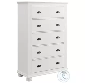 Conaughey White 5 Drawer Chest