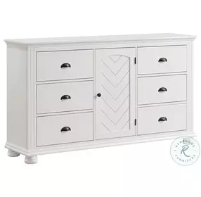Conaughey White 6 Drawer Dresser