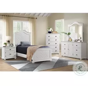Conaughey White Twin Panel Bed