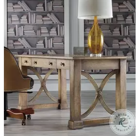 Architectural Light Wood Writing Desk