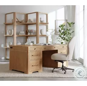Havenwood Light Brown Executive Desk