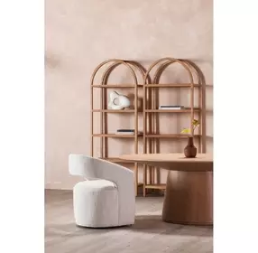 Barrow White Mist Performance Fabric Upholstered Dining Chair