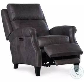 Hurley Dark Gray Power Recliner with Power Headrest