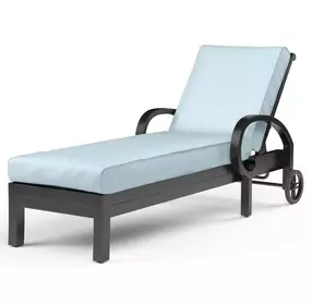 Monterey Canvas Skyline 78" Outdoor Chaise Lounge with Self Welt