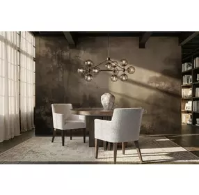 Outline Cream Performance Fabric Arm Chair