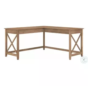 Key West Reclaimed Pine 60" L Shaped Home Office Set
