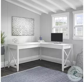 Key West Pure White Oak 60" L Shaped Desk