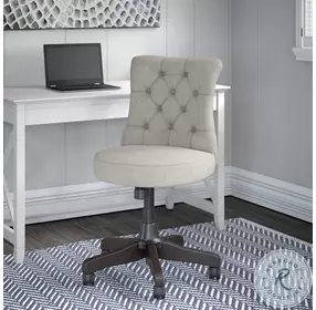 Key West Light Gray Mid Back Tufted Swivel Office Chair
