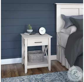 Key West Pure White Oak Drawer Nightstand