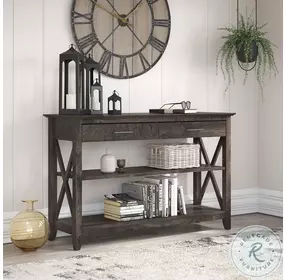 Key West Dark Gray Hickory Console Table
