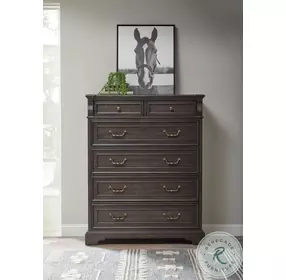 Hickory Creek Brown Velvet 6 Drawer Chest