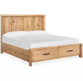 Laramie Honey Wheat California King Storage Panel Bed