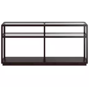 Glaze Cola Rectangular Glass Top Console Table