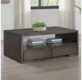 Evan Brown Rectangular Cocktail Table