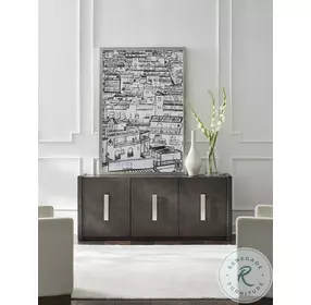 P301777 Gray 3 Door Credenza