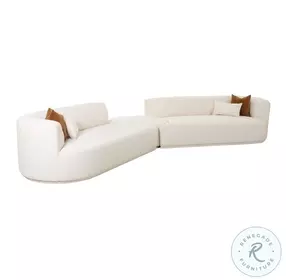 Fickle Cream Boucle 3 Piece Modular Sectional
