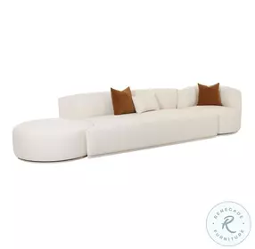 Fickle Cream Boucle 3 Piece Chaise Modular Sofa