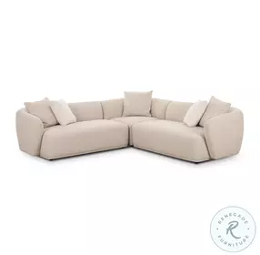 Sylvie Cream Boucle 3 Piece Sectional
