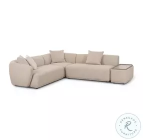 Sylvie Cream Boucle 4 Piece RAF Chaise Sectional