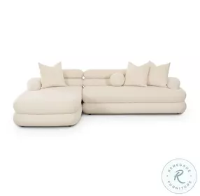 Lulu Cream Boucle Modular LAF Sectional