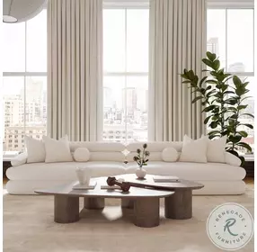 Lulu Cream Boucle Modular 141" Sofa