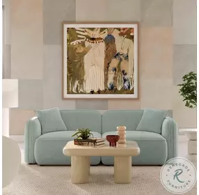 Travie Sea Foam Performance Corduroy Velvet Modular 78" Loveseat