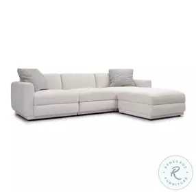 Perry Cream Chenille 4 Piece Modular Sectional