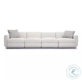 Perry Cream Chenille Modular Long Sofa