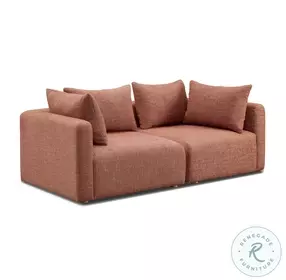 Hangover Sedona Red Textured Fabric 81" Loveseat