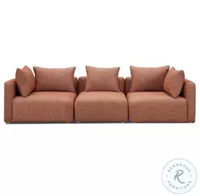 Hangover Sedona Red Textured Fabric Sofa