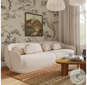 Misty Cream Boucle Modular 115" Sofa