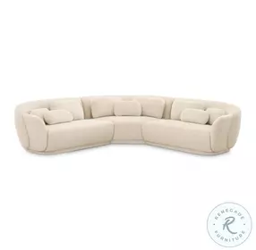 Misty Cream Boucle Modular L Sectional