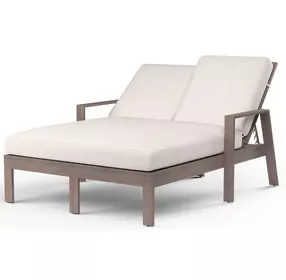 Laguna Canvas Natural 77" Outdoor Double Chaise