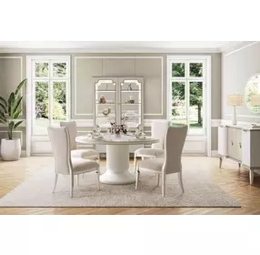 La Marisia Creamy Pearl and Tranquil Vanity Chair